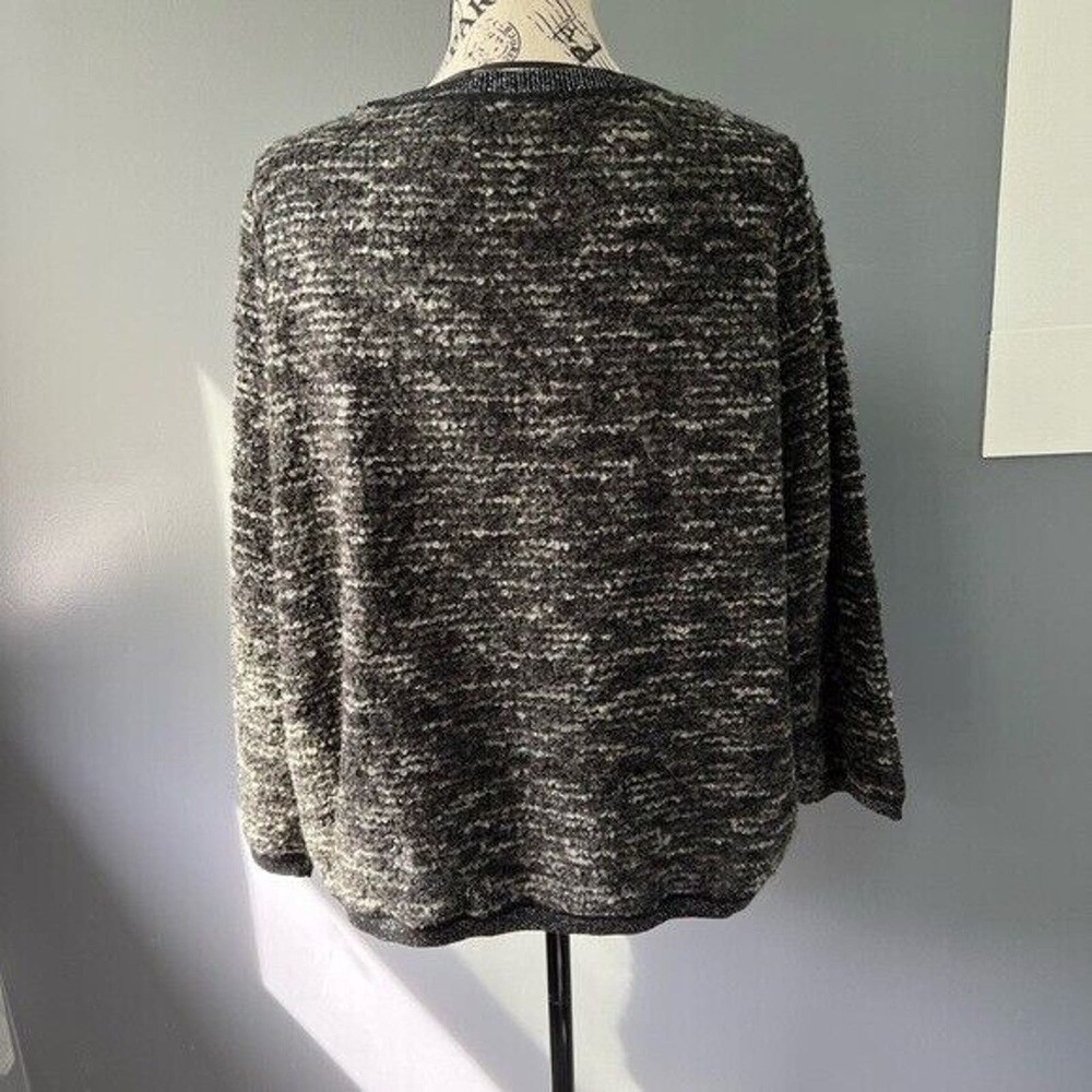 Ana white gray and black sparkly knit cardigan with pockets - Picture 7 of 10